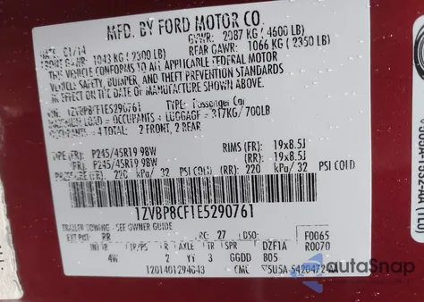 2014 Ford Mustang Gt Premium from USA, damaged, VIN 1ZVBP8CF1E5290761